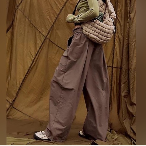 FP Movement by Free People Khaki and Brown Wide-Leg Pants - Picture 2 of 10